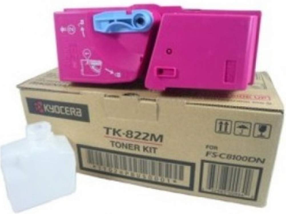 KYOCERA TK-822M Magenta Toner Cartridge (1T02HPBUS0) - Compatible with FS-C8100DN A3 Color Laser Printer | High Yield 7000 Pages at 5% Coverage | Ideal for Office Printing, Graphic Design & Professional Documents