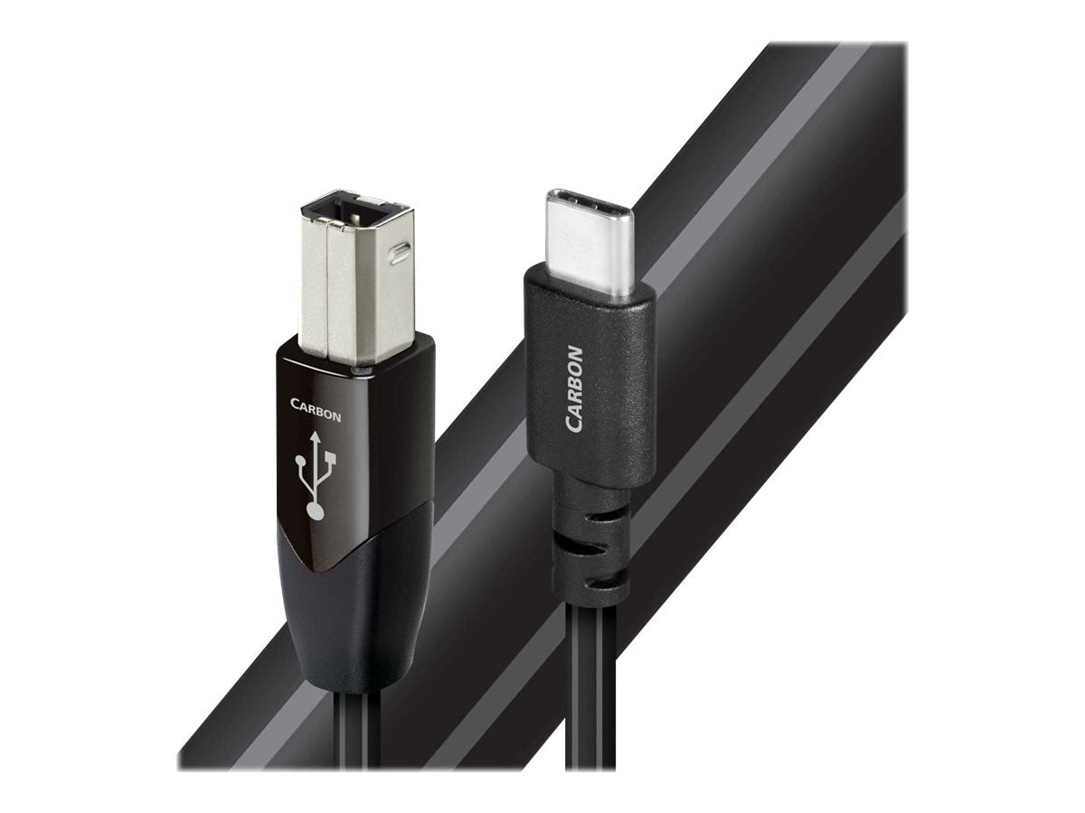 AudioQuest Carbon USB C to USB B Cable - High-Speed Digital Audio Cable for DACs, Studio Monitors & Hi-Fi Systems - Perfect for Audiophiles & Professional Audio Setups