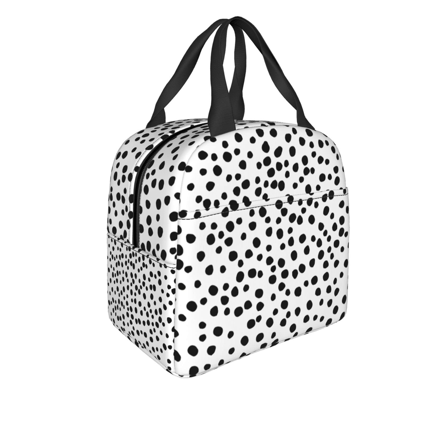 Polka Dot Insulated Lunch Box for Women, Men, Kids - Reusable & Washable Thermal Lunch Bag for School, Office, Picnics & Outdoor Activities