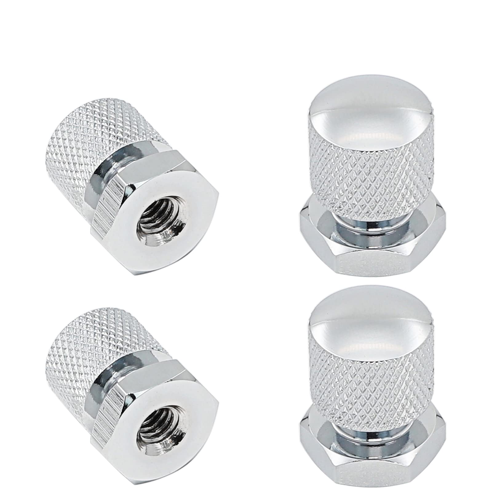 Harley Davidson Touring Softail Seat Mounting Nuts - Stainless Steel Seat Fastener Hardware Kit (Pack of 4) - Perfect for Motorcycle Seat Replacement & Customization