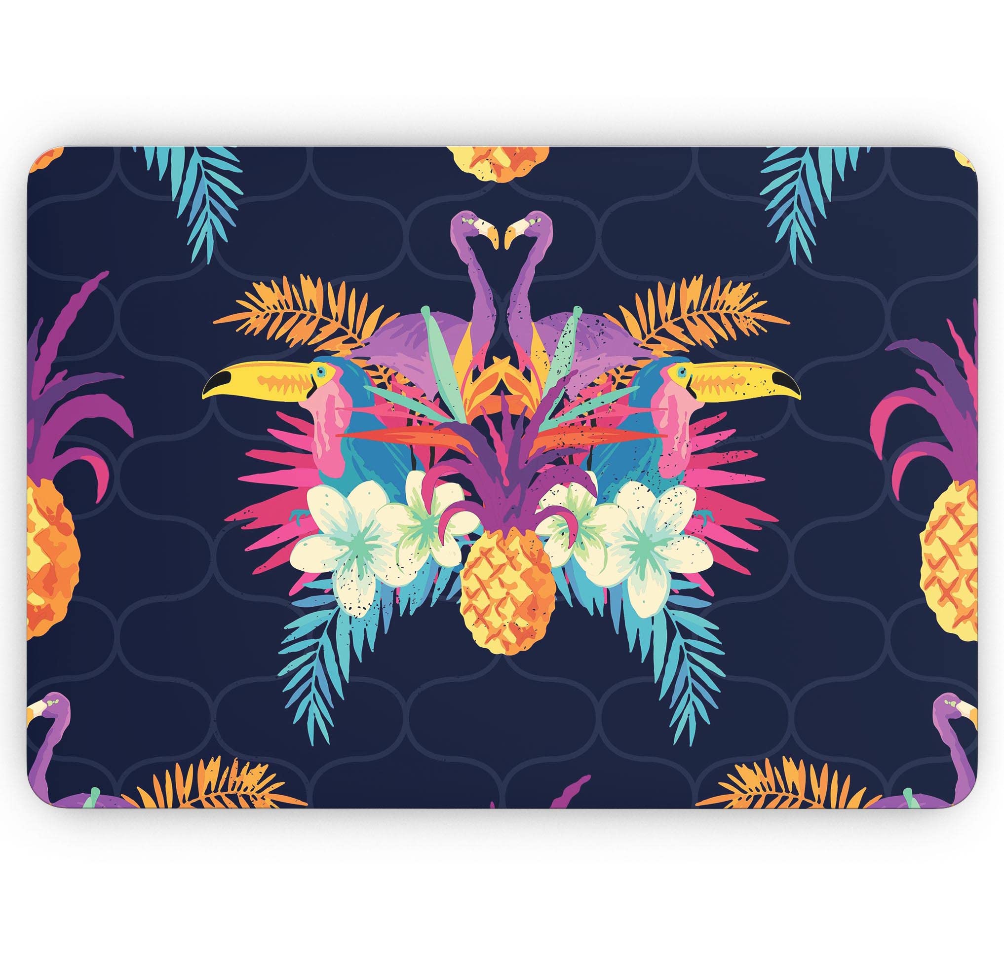 Tropical Neon Summer Full-Body Wrap Decal Skin for MacBook Air 13