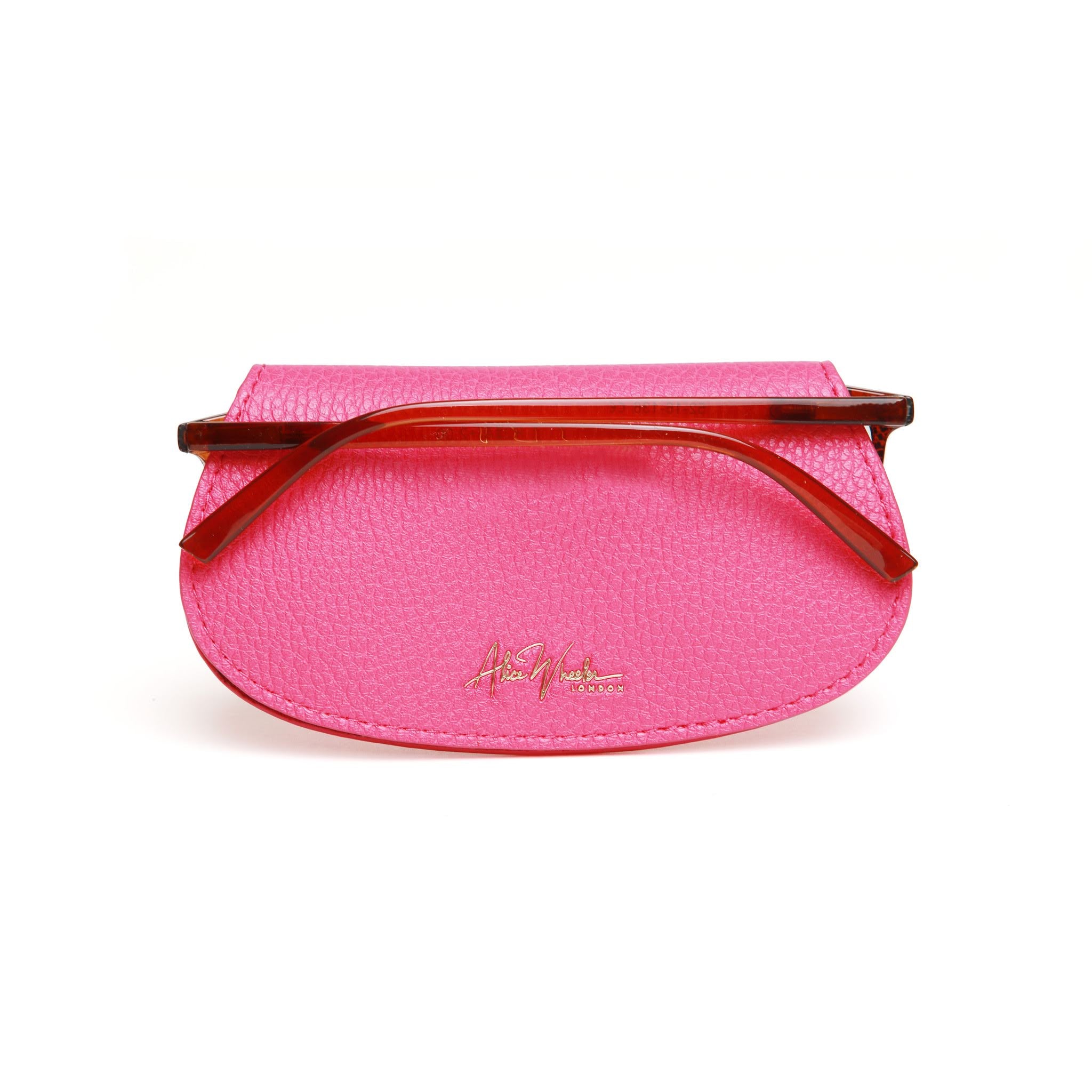 Alice Wheeler Glasses Case - Hot Pink | Trendy Eyeglass Holder for Women & Men | Perfect for Travel, Work & Everyday Use