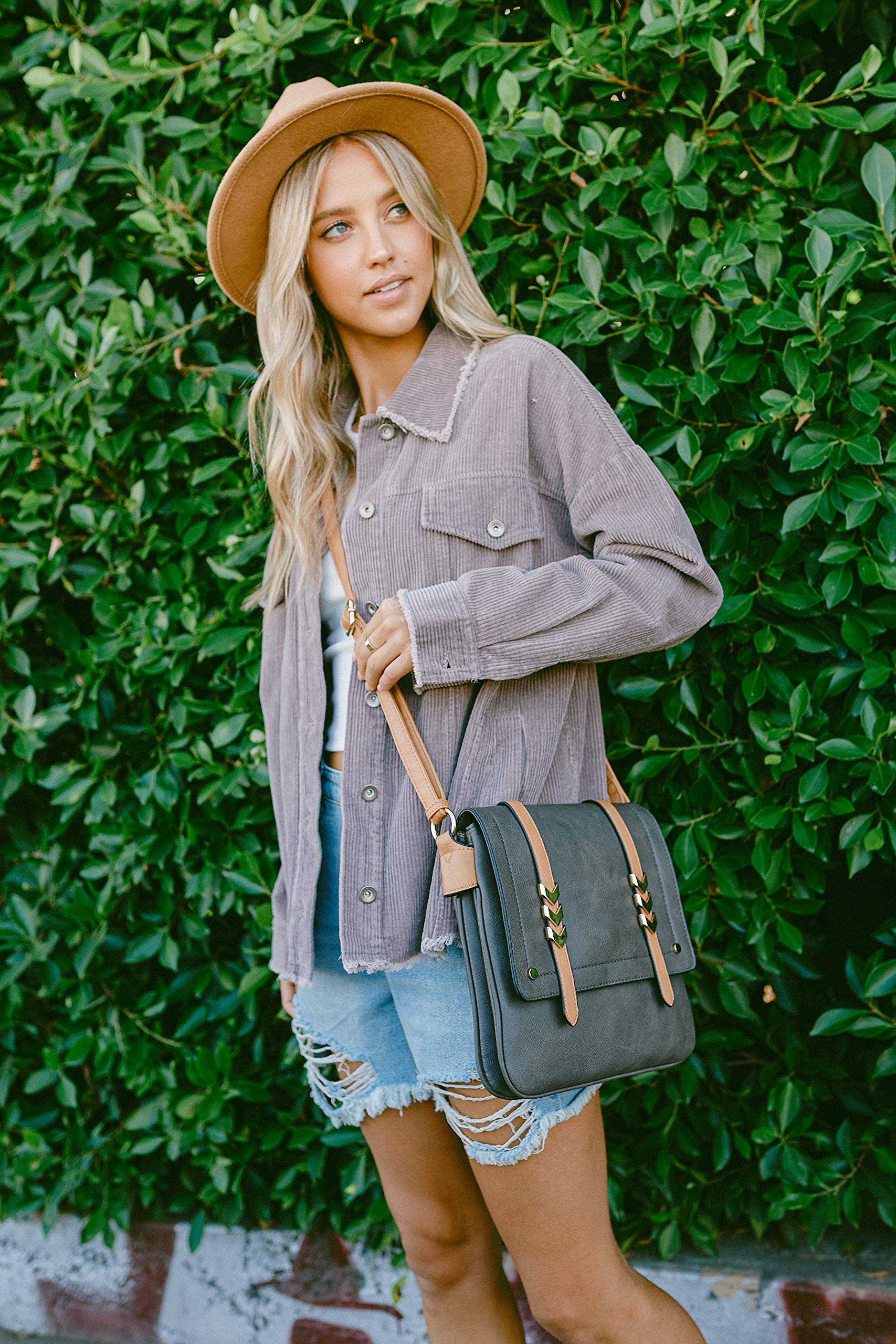 ALYSSA Double Compartment Large Flapover Crossbody Bag for Women - Stylish Leather Shoulder Purse with Adjustable Strap, Perfect for Work, Travel & Everyday Use
