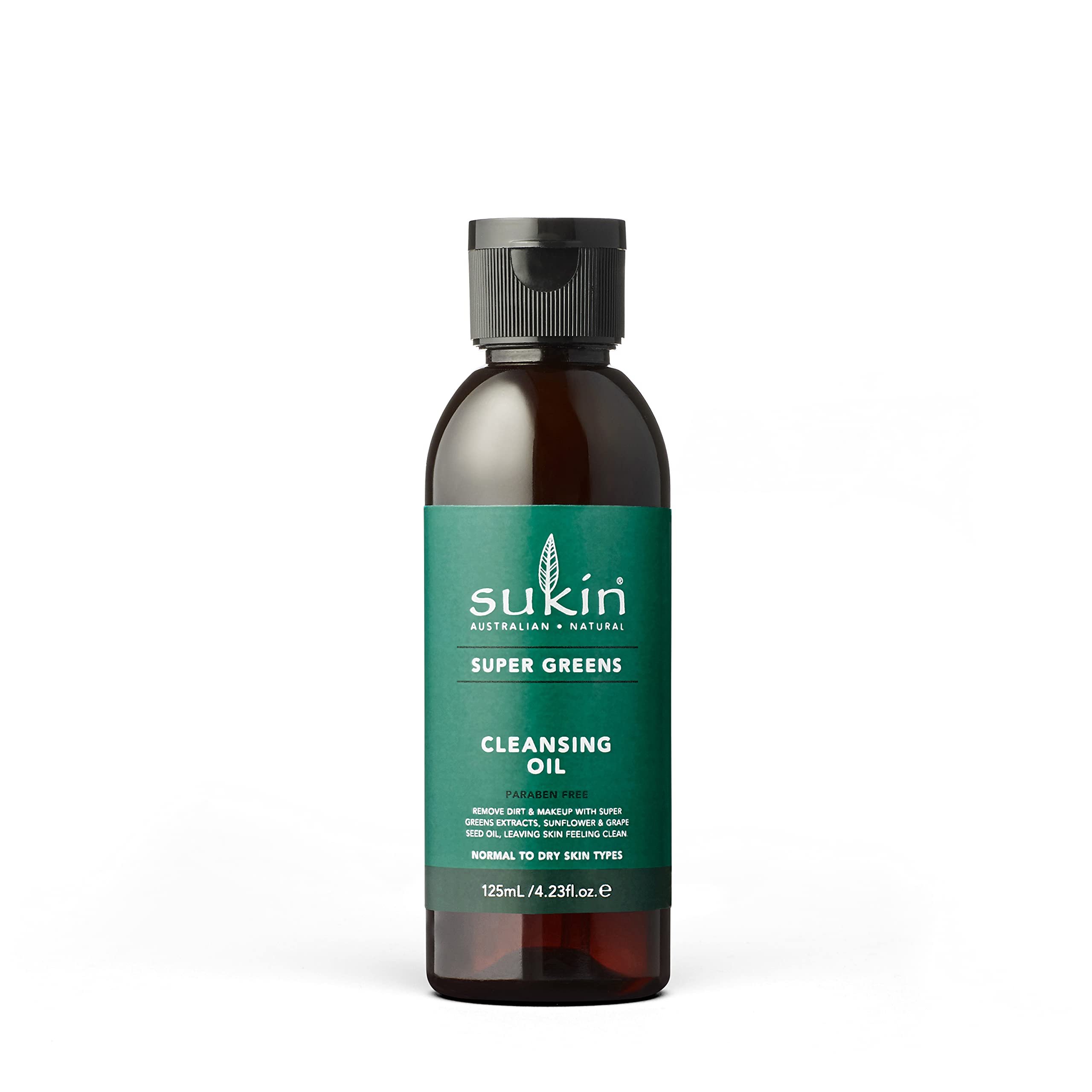 Sukin Super Greens Facial Oil 125ml | Organic, Vegan & Cruelty-Free Skincare for Hydration & Glow | Perfect for Dry Skin & Nighttime Routine