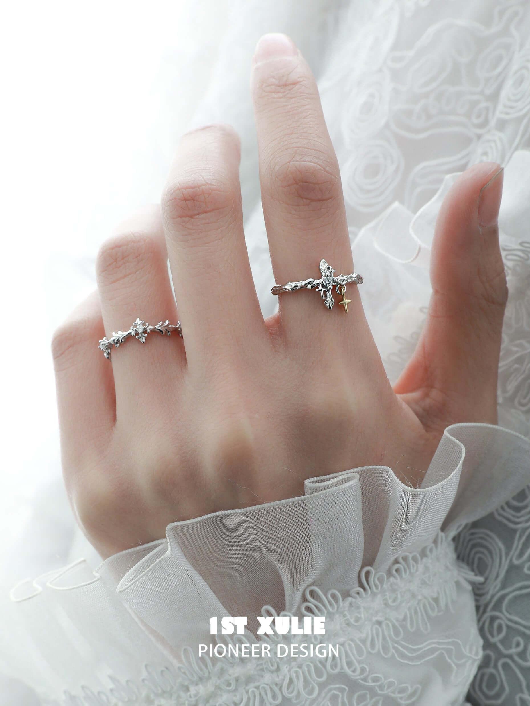 Star Dome S925 Sterling Silver Zircon Ring for Women - Elegant Cubic Zirconia Wedding Band, Anniversary Jewelry Gift (Perfect for Engagement, Party & Everyday Wear)