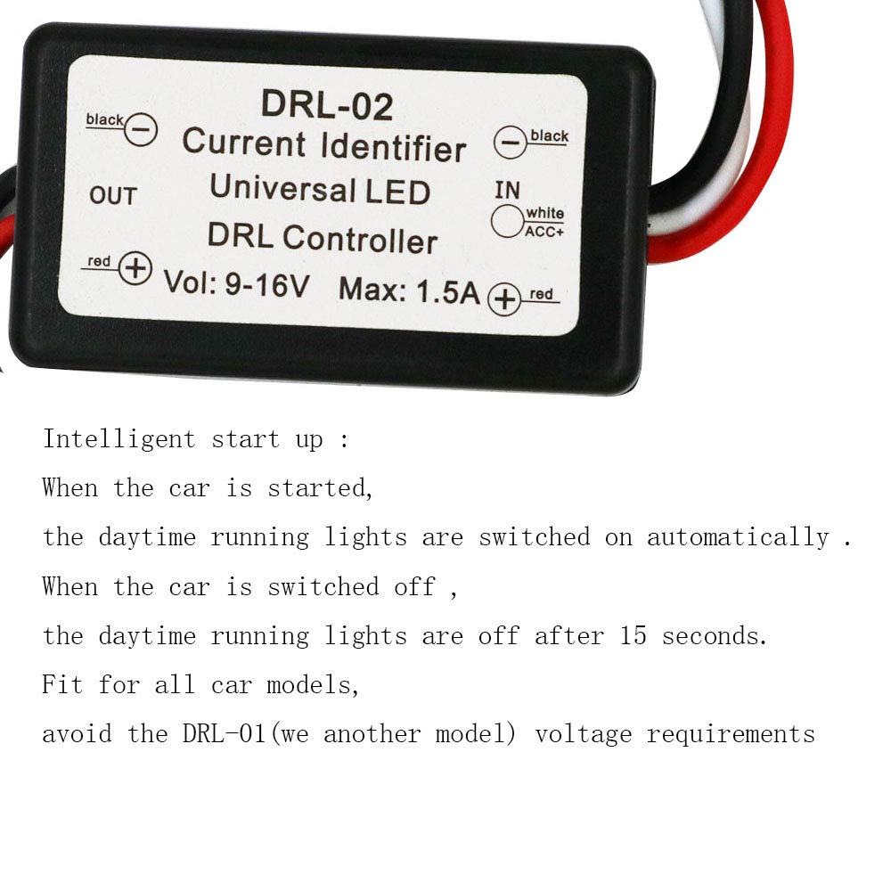 YSY DRL Controller 9-16V - Auto Car LED Daytime Running Light Controller with On/Off Switch for Fog Lights - Universal Vehicle Accessories (DRL-02) - Perfect for Enhanced Visibility & Safety in Day/Night Driving