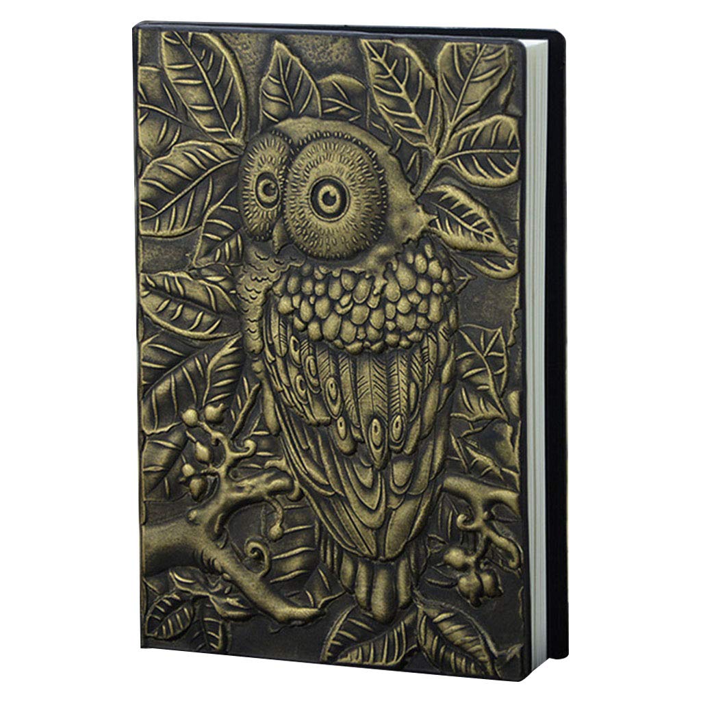 GAOSHA 3D Carving Owl Embossed Notebook - Daily Journal, Travel Planner & Sketchbook for Work, School & Creative Writing | Premium Lined Paper Notebook for Students, Professionals & Artists