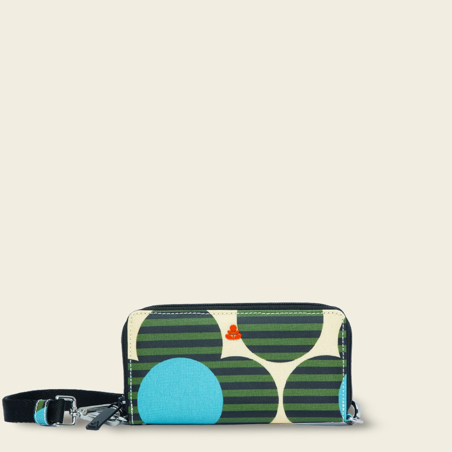 Forget Me Not Crossbody Bag with Stripe Flower Design - Perfect for Travel, Shopping, and Everyday Use