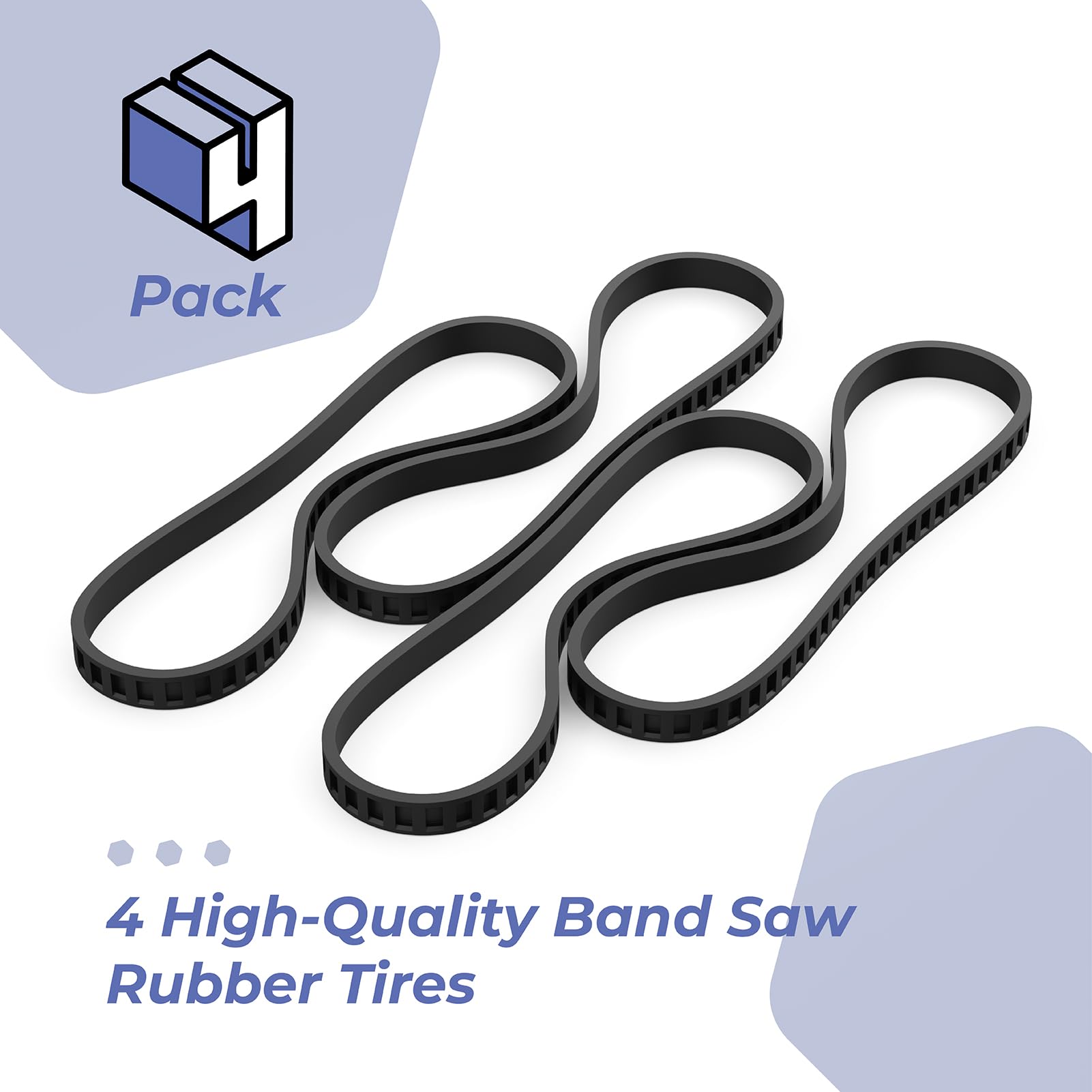 Replacement Rubber Tires for Dewalt DWM120 Bandsaw - 4 Pack for Woodworking & DIY Projects