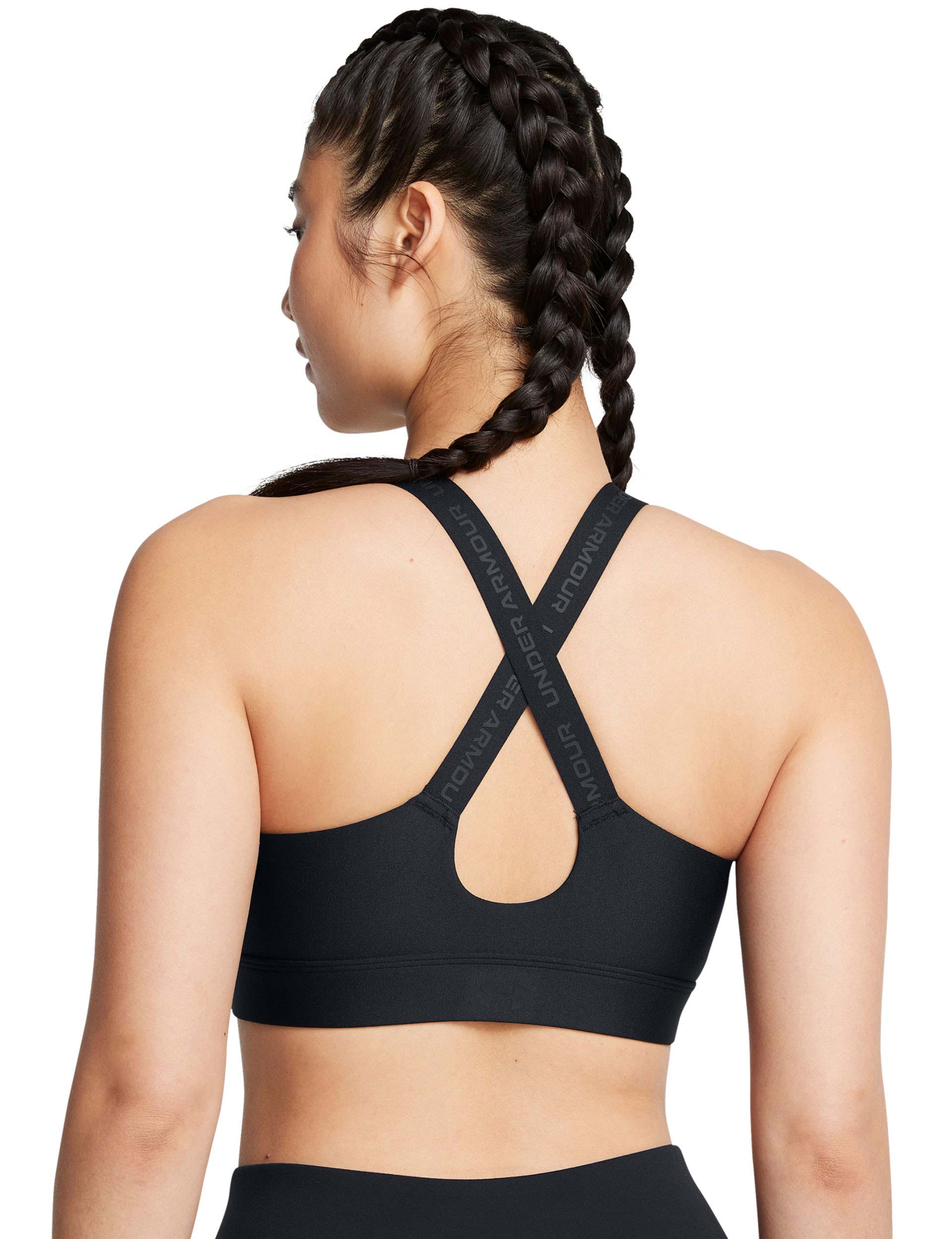 Infinity 2.0 High Support Zip Front Sports Bra for Women - Black | Workout, Running, Yoga & Gym Essentials