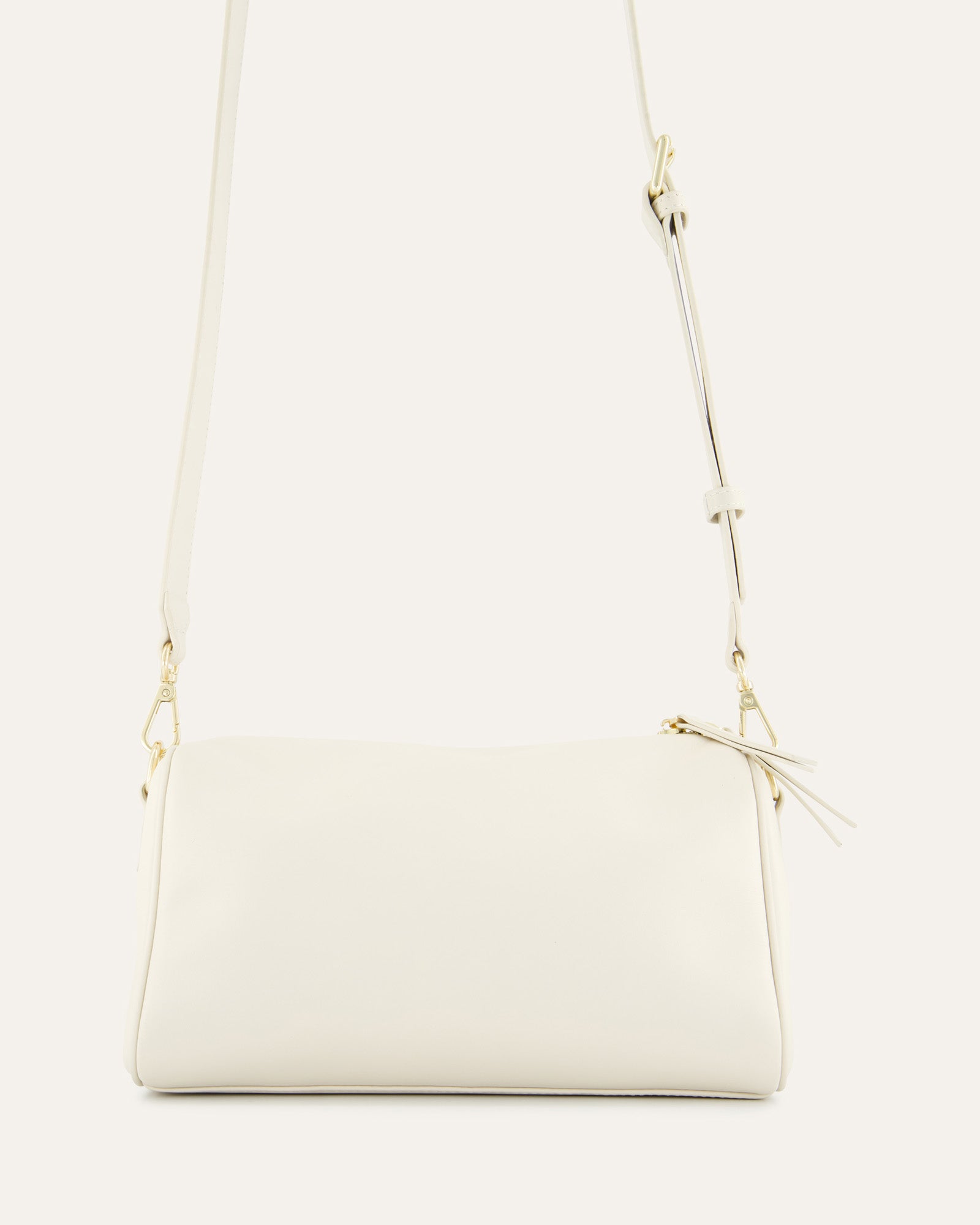 SYLVIE Genuine Leather Crossbody Bag for Women - Off White Shoulder Purse, Perfect for Work, Travel & Everyday Use