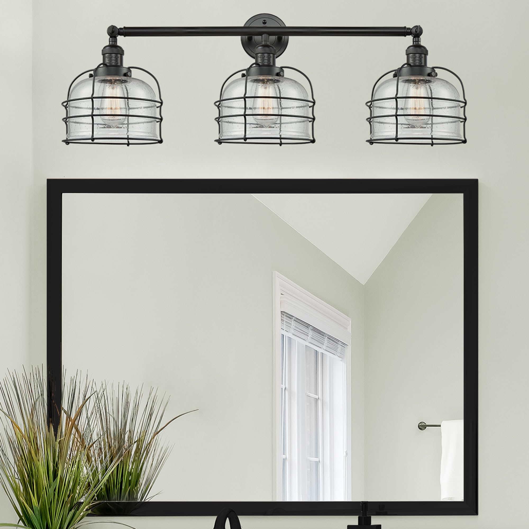 Franklin Restoration Collection 205-BAB-G72-CE 3-Light Bathroom Vanity Set - Modern LED Illuminated Mirror for Master Bath & Powder Room Makeovers