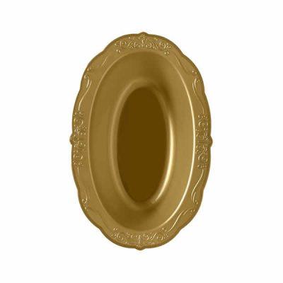 Vintage Gold Round Plastic Plates - Elegant Disposable Tableware for Parties, Weddings & Special Events