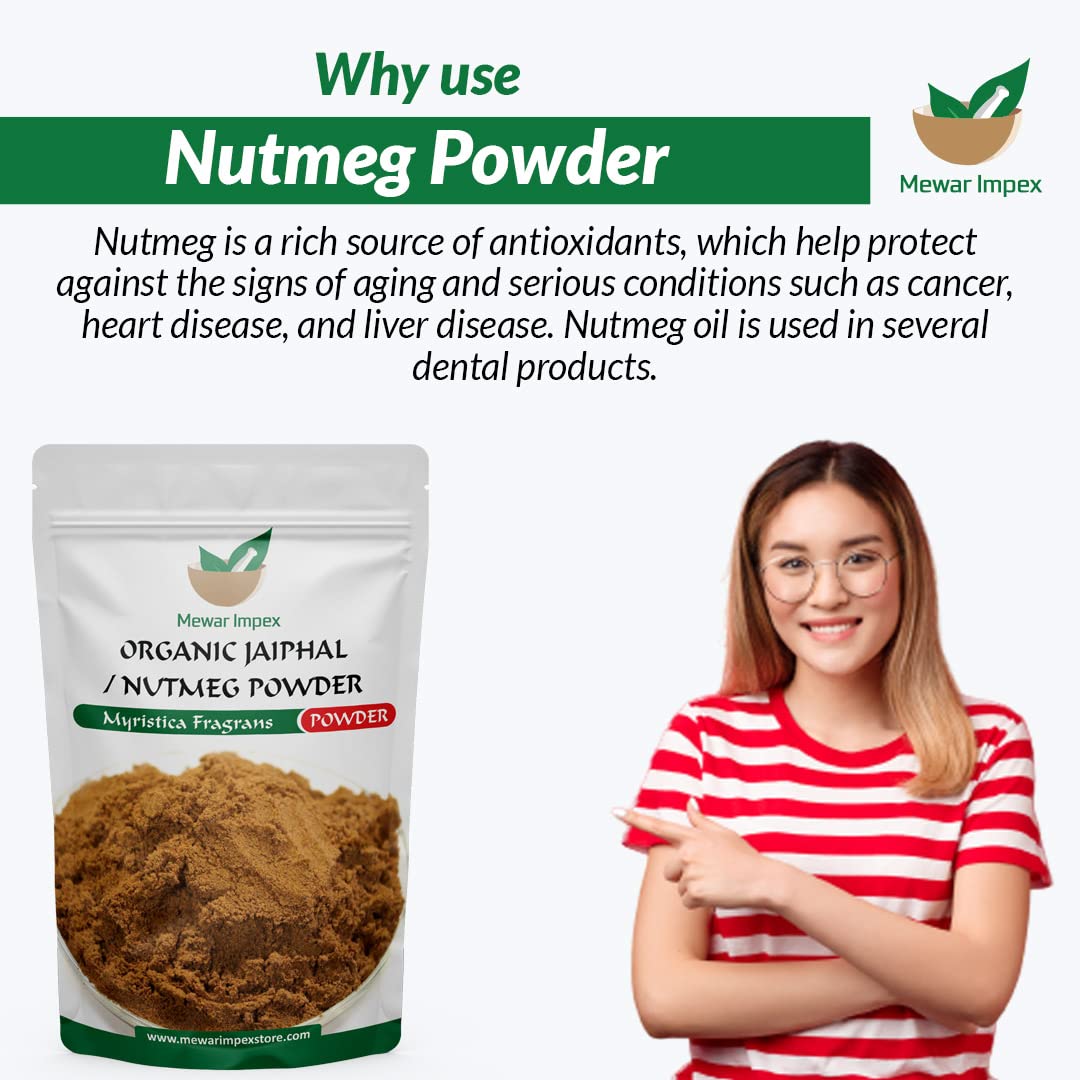 Premium Jaiphal Powder (Nutmeg Powder) 200g | 100% Pure & Natural | Jathikka Powder for Baking, Cooking & Ayurvedic Remedies | USDA Organic Certified | Gluten-Free & Non-GMO | Perfect for Chai, Desserts & Health Tonics