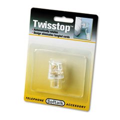 Twisstop Rotating Phone Cord Detangler - Clear Spiral Cable Organizer for iPhone Charger, Android USB Cables - Perfect for Home, Office & Travel Use