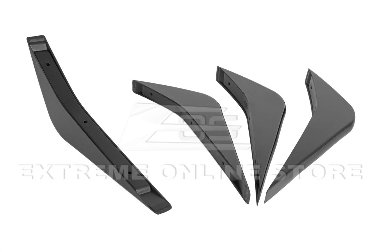 2014-2019 Chevrolet Corvette C7 Z06 Track Style Rear Bumper Diffuser Fins - 2 Pairs ABS Plastic Painted Carbon Flash Metallic | Perfect for Performance Upgrades & Track Enthusiasts