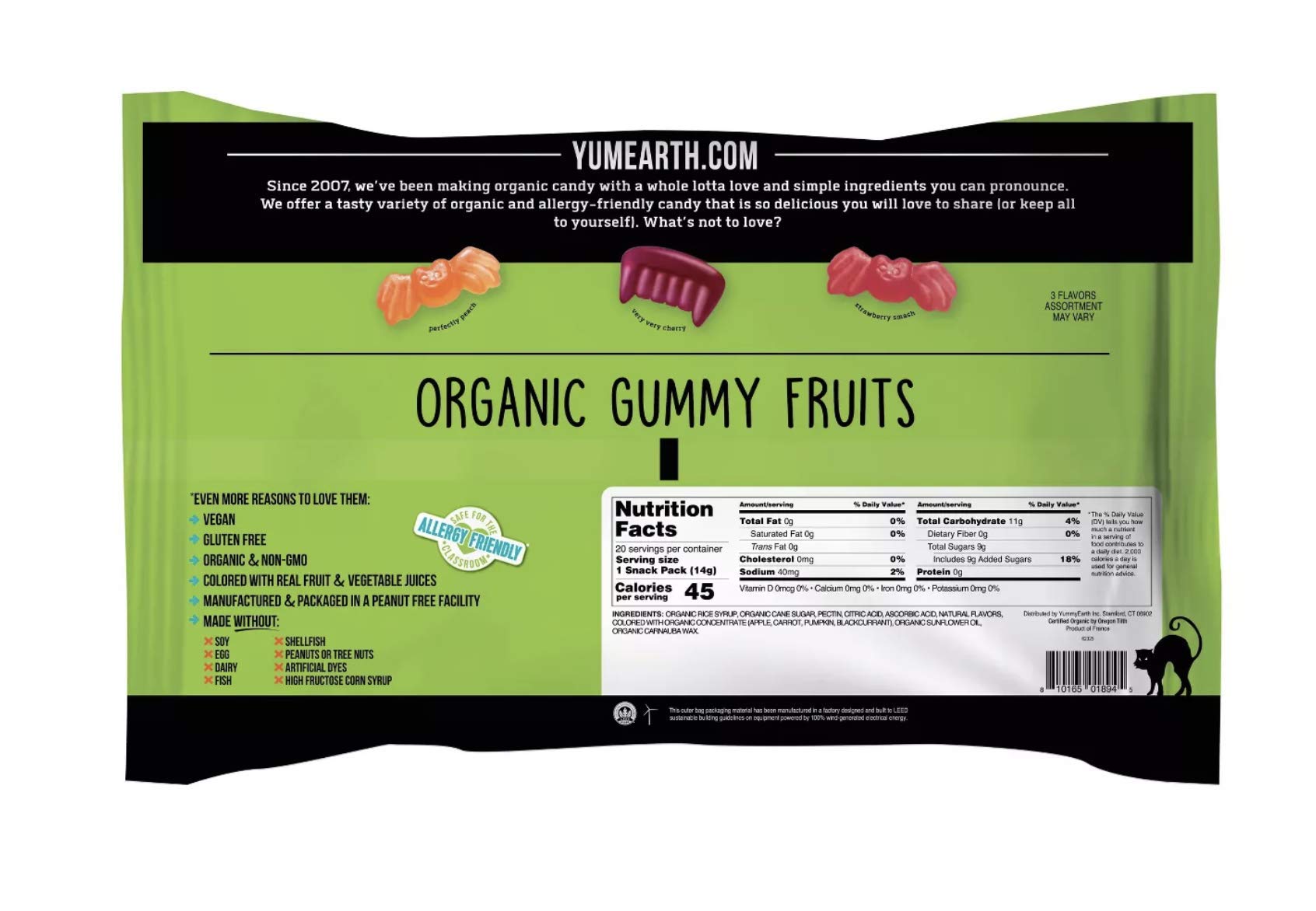 YUMEARTH Organic Halloween Gummy Fruit Candy, 10oz (283.6g) - Gluten Free, Vegan & Non-GMO - Perfect for Trick-or-Treating, Party Favors & Healthy Snacks