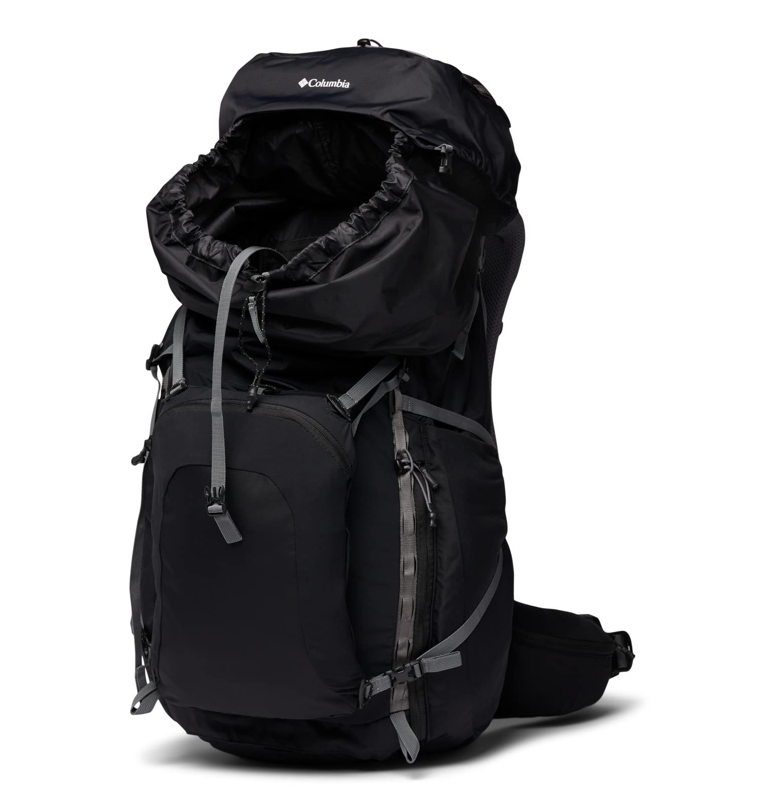 Columbia Newton Ridge 65L Hiking Backpack - Lightweight Water-Resistant Travel Backpack for Men & Women - Perfect for Camping, Trekking & Outdoor Adventures (Black)