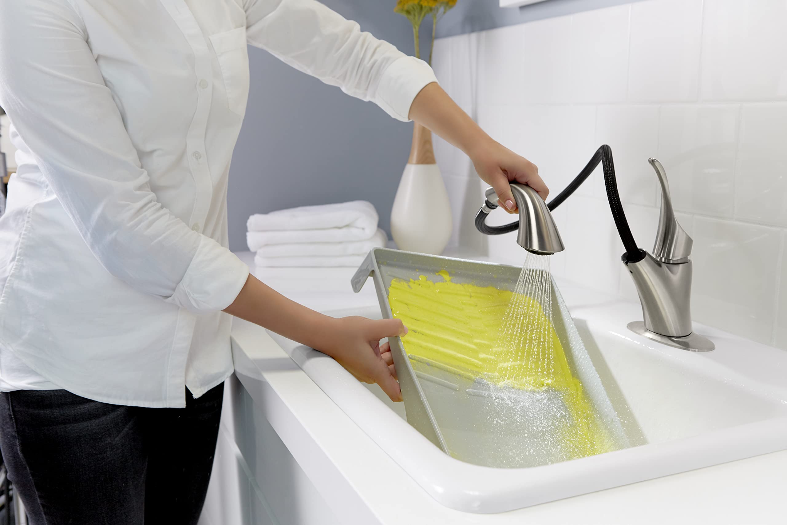 KOHLER SIMPLICE® Laundry Faucet - High-Qundry Utility Sink Faucet for Laundry Room, Basement & Utility Areas | Durable Stainless Steel Construction | Perfect for Washing Machines & Deep Cleaning Tasks
