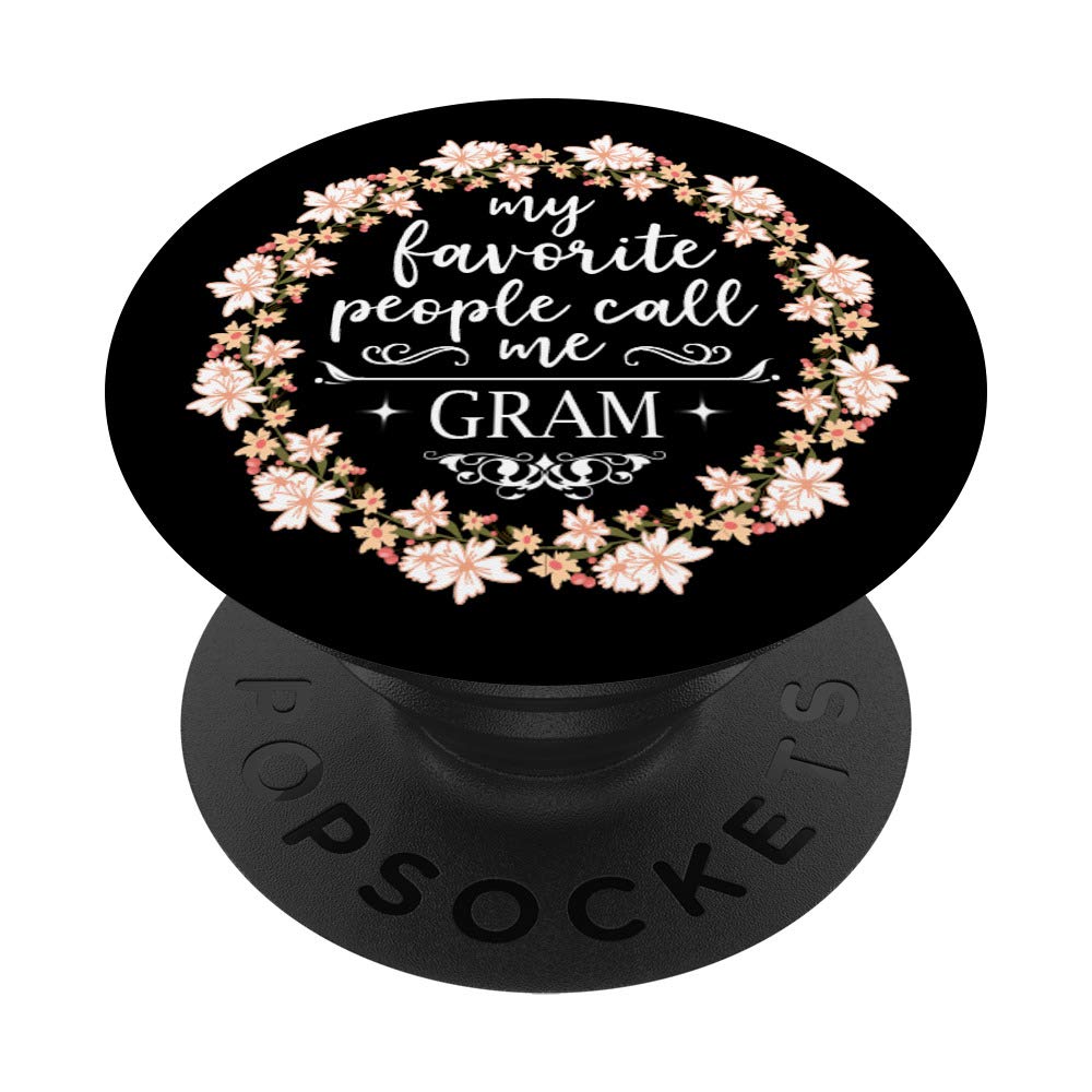 Gram Christmas Gifts Floral PopSockets PopGrip: Swappable Phone & Tablet Grip for Daily Use, Travel, and Photography