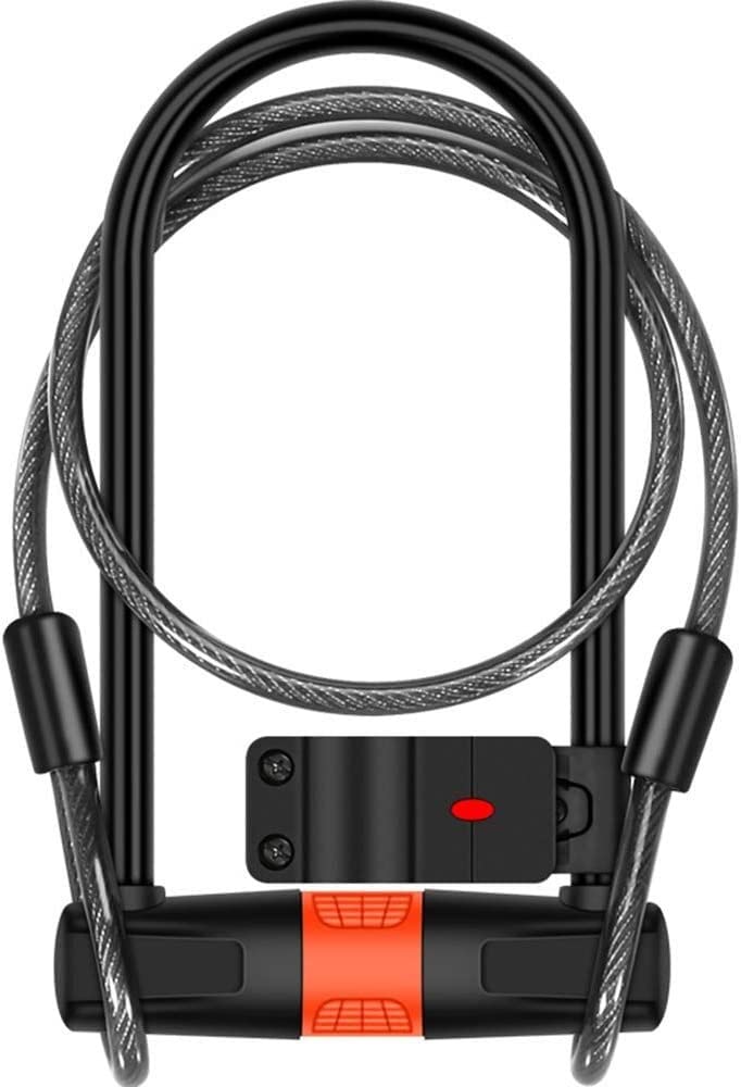 Heavy Duty Anti-Theft Bike U Lock with 14mm Shackle & 1.2m Cable - Secure Bicycle Lock for Road, Mountain & Electric Bikes - Perfect for Urban Commuting, Outdoor Adventures & Bike Parking Safety