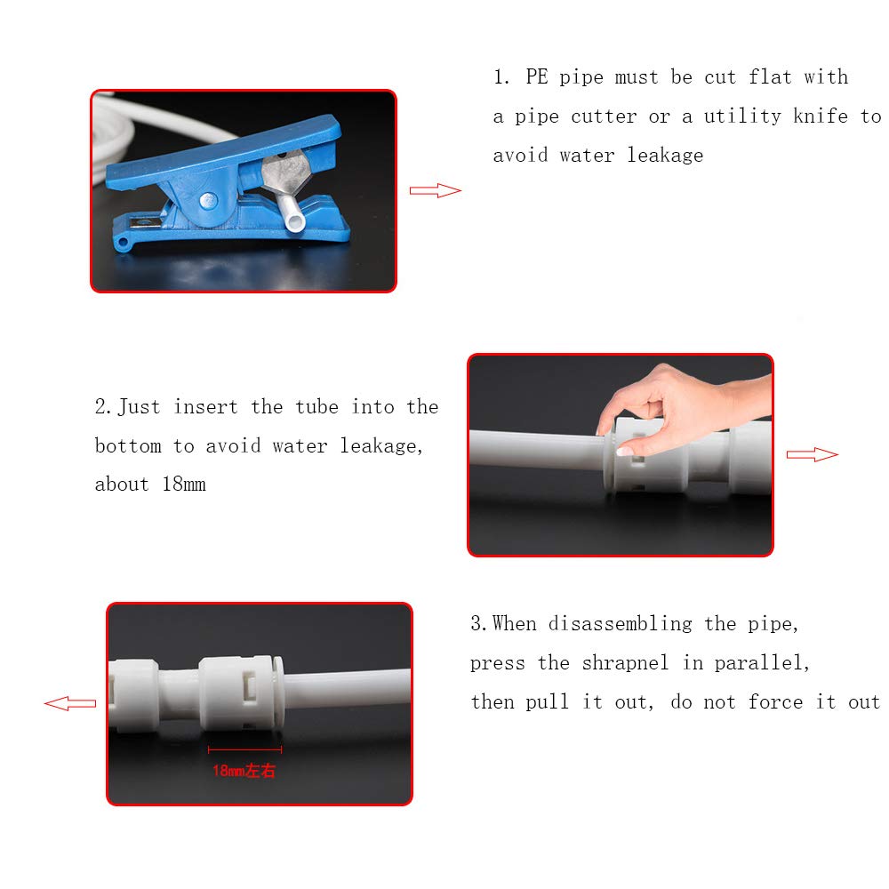 3PCS PE Pipe Cutting Knife - Plastic Tube Hose Cutter Tool for Water Purifier, Drip Irrigation & Plumbing | Portable PVC Pipe Scissors for Home Repair, Gardening & DIY Projects