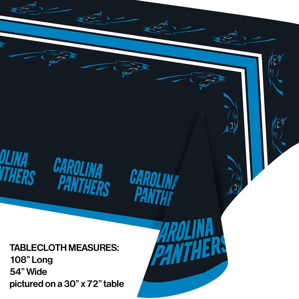 Carolina Panthers NFL Game Day Party Supplies Kit - Includes Plates, Cups, Napkins & More for 8 Guests - Perfect for Football Tailgates, Home Gatherings & Super Bowl Parties