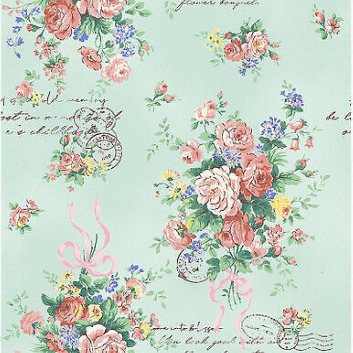 Green Blooming Rose Large Bouquet Cotton Fabric - Perfect for DIY Home Decor, Quilting, and Fashion Sewing Projects