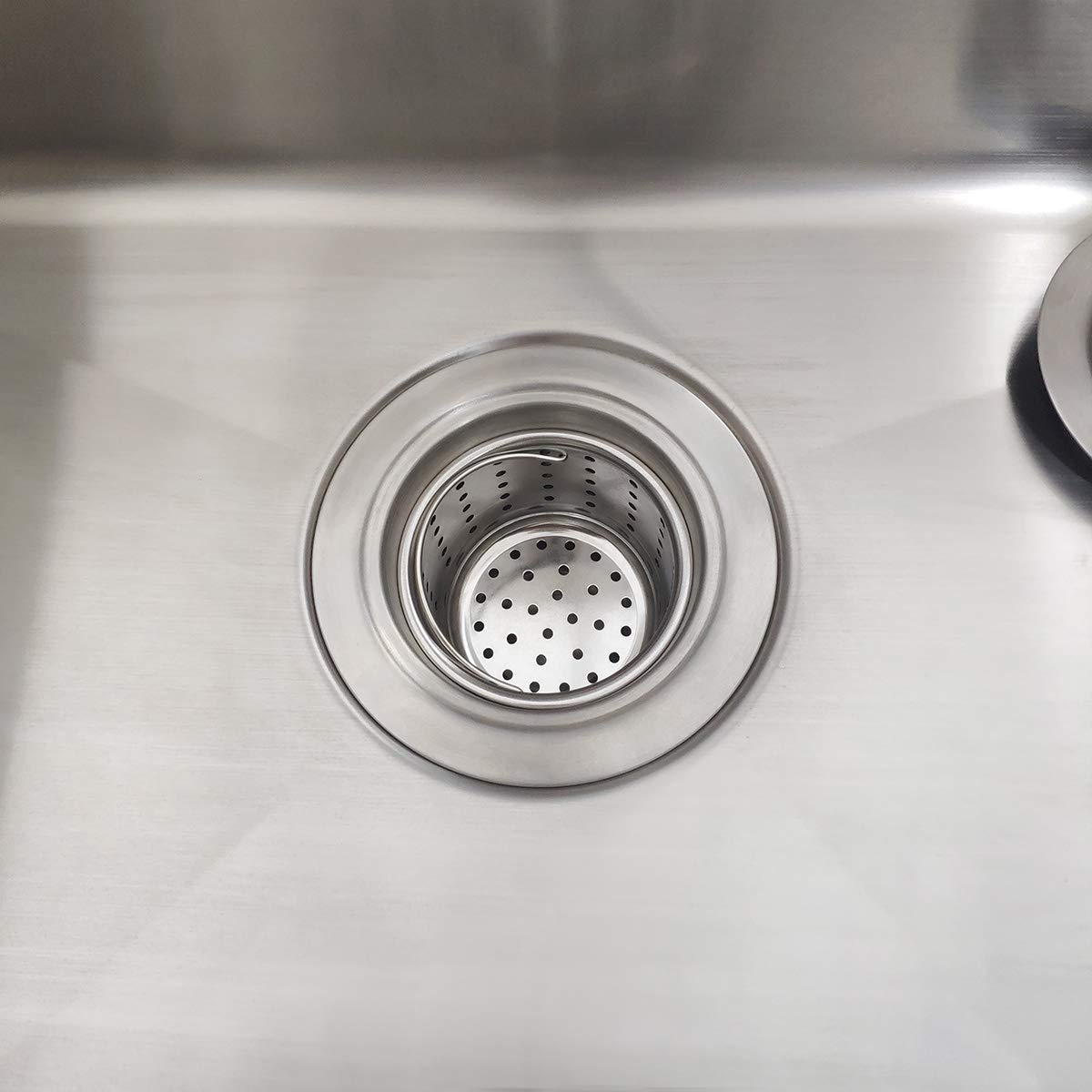 3-Inch Stainless Steel Kitchen Sink Drain Basket Replacement - Deep Cup with Handle, SUS 304, Ideal for Sink Strainer Maintenance and Food Waste Collection