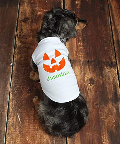 Jack O'Lantern Dog Halloween Costume - Pumpkin Face Pet Shirt for Small & Large Dogs - Fun Halloween Outfit for Parties & Trick-or-Treating