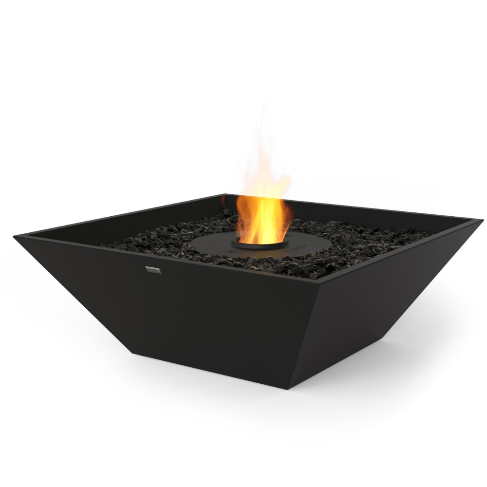 EcoSmart Fire Nova 850 33-Inch Square Concrete Ethanol Fire Bowl - Modern Outdoor Fire Pit for Patio, Garden, and Backyard Decor