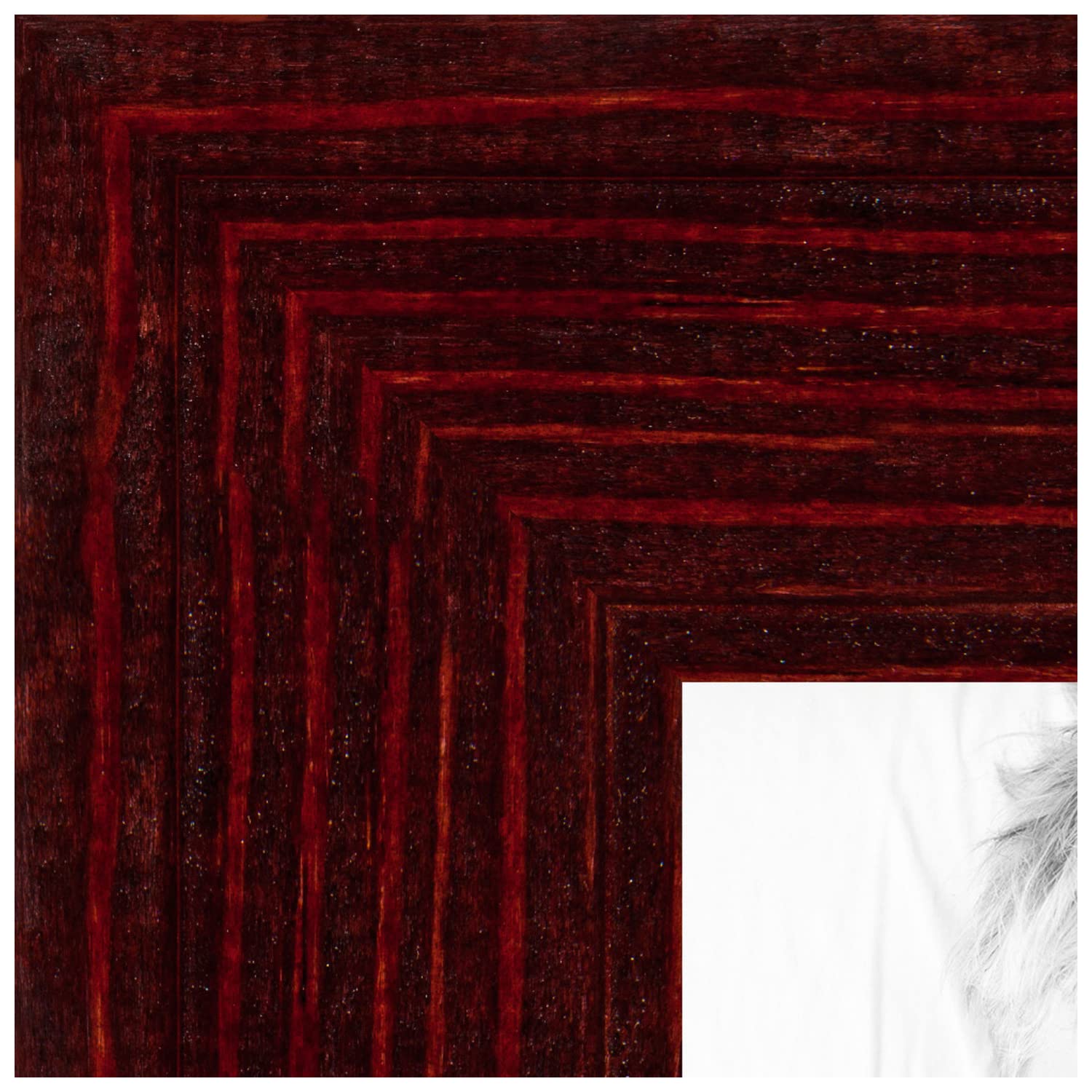 ArtToFrames 11x49 Inch Red Cherry Wood Picture Frame - 1.5 Inch Custom Poster Frame for Art & Photos with Economy Acrylic - Perfect for Wall Decor, Living Room, Bedroom & Office Display