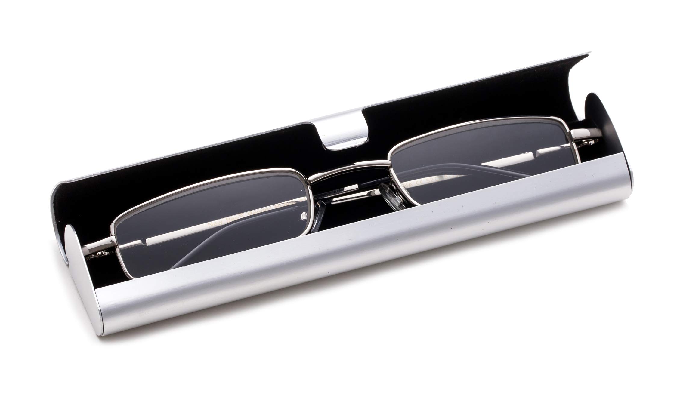 2 Pack Compact Reading Glasses with Aluminum Case - Lightweight +1.0 to +3.5 Magnification for Men & Women - Perfect for Reading, Crafts & Close Work