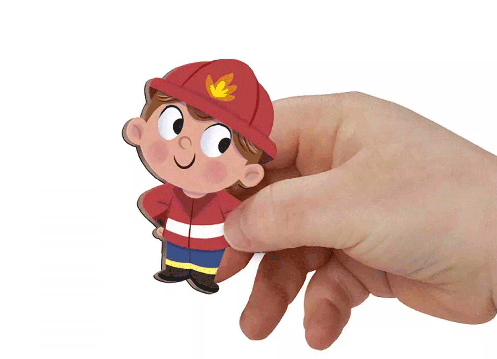Janod Magnéti'Stories The Firefighters - Magnetic Storytelling Toy for Kids, Educational Pretend Play, Firefighter Adventures - Perfect for Bedtime Stories & Imaginative Play