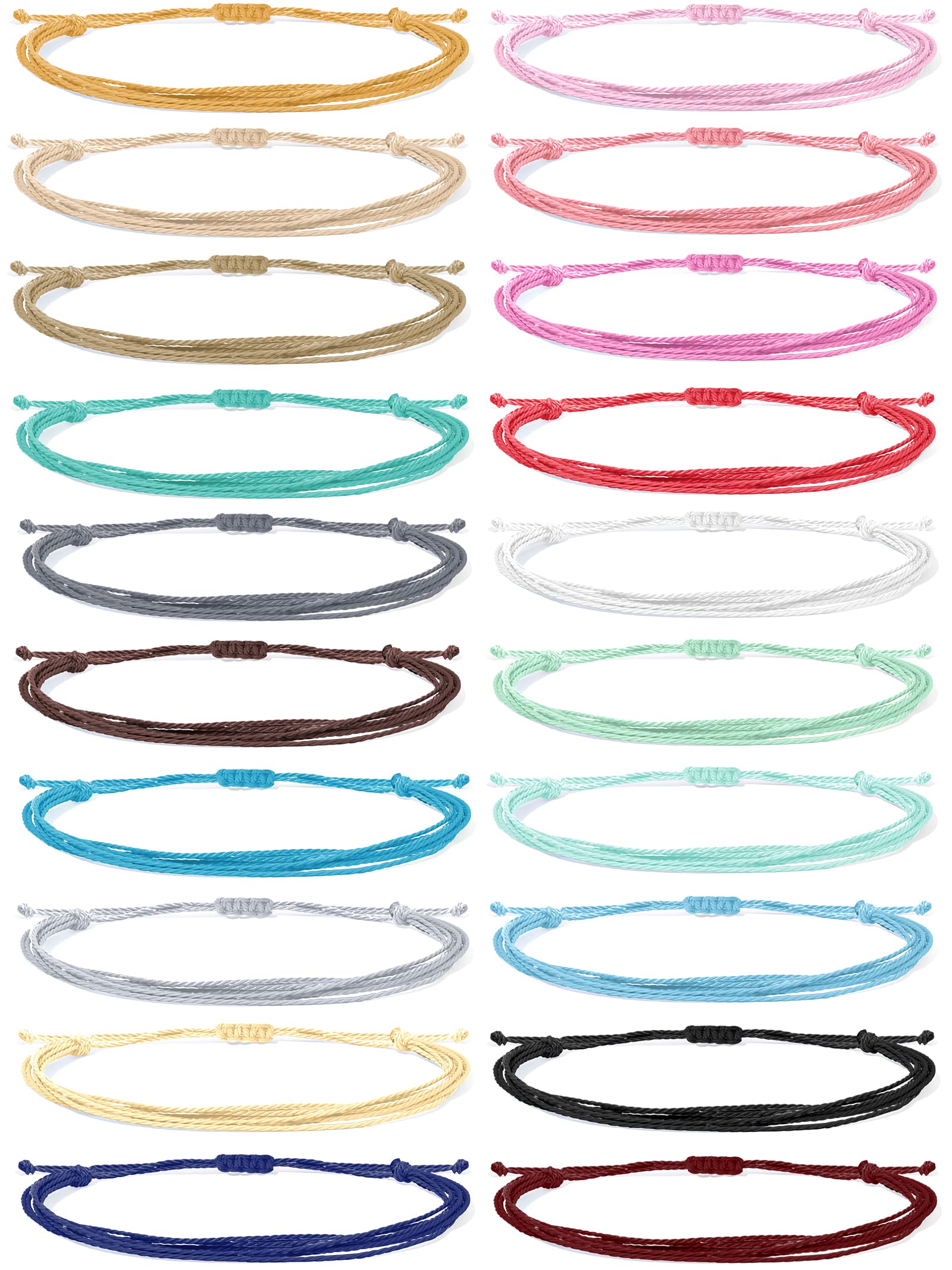 Blue Friendship Bracelets for Women - Adjustable Boho Bracelets with Sunflower Charm, Cute Stackable Surfer Beach Bracelets - Perfect for Summer, Gifts, Stocking Stuffers & Beach Party Essentials