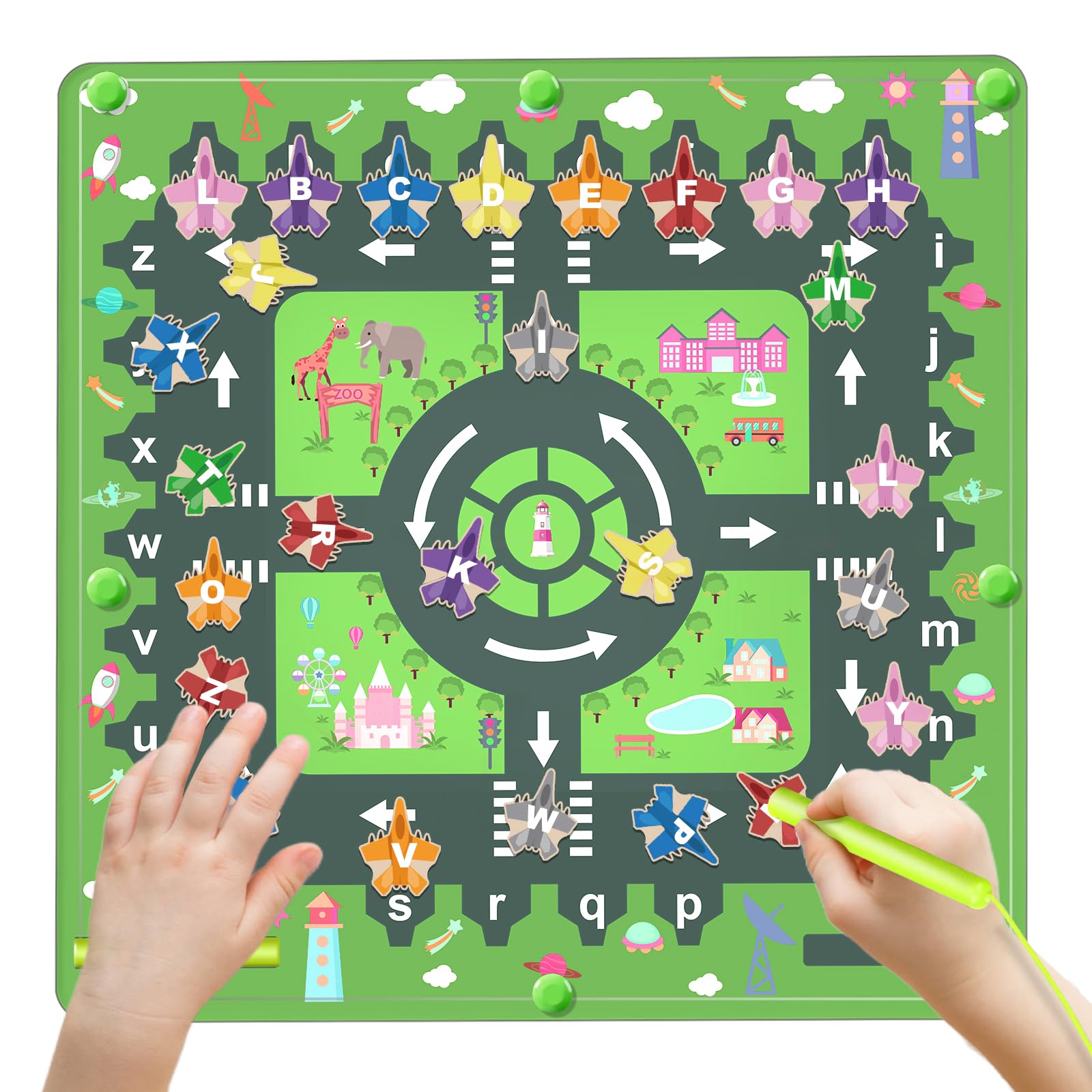 Montessori Alphabet Learning Toys for Toddlers, Wooden Sensory Maze Puzzle Board for Kids with Autism - Educational Activities & Gifts for 3 4 5 Year Old Boys Girls - Perfect for Preschool Learning & Special Needs Development