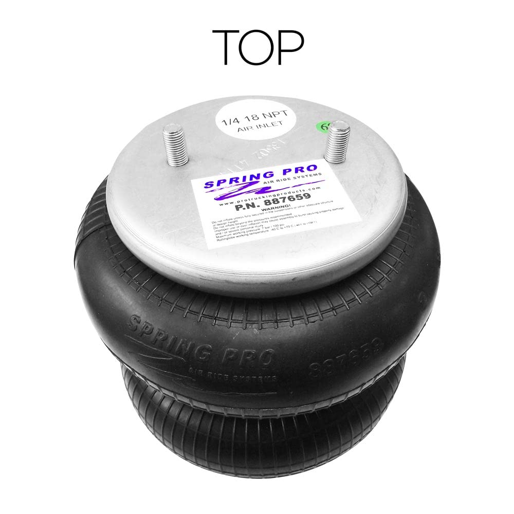 Spring Pro 887659 Lift Air Spring - Replacement for Firestone W01-358-7659 & Hendrickson | Heavy Duty Truck Suspension Part for Smooth Ride & Load Support