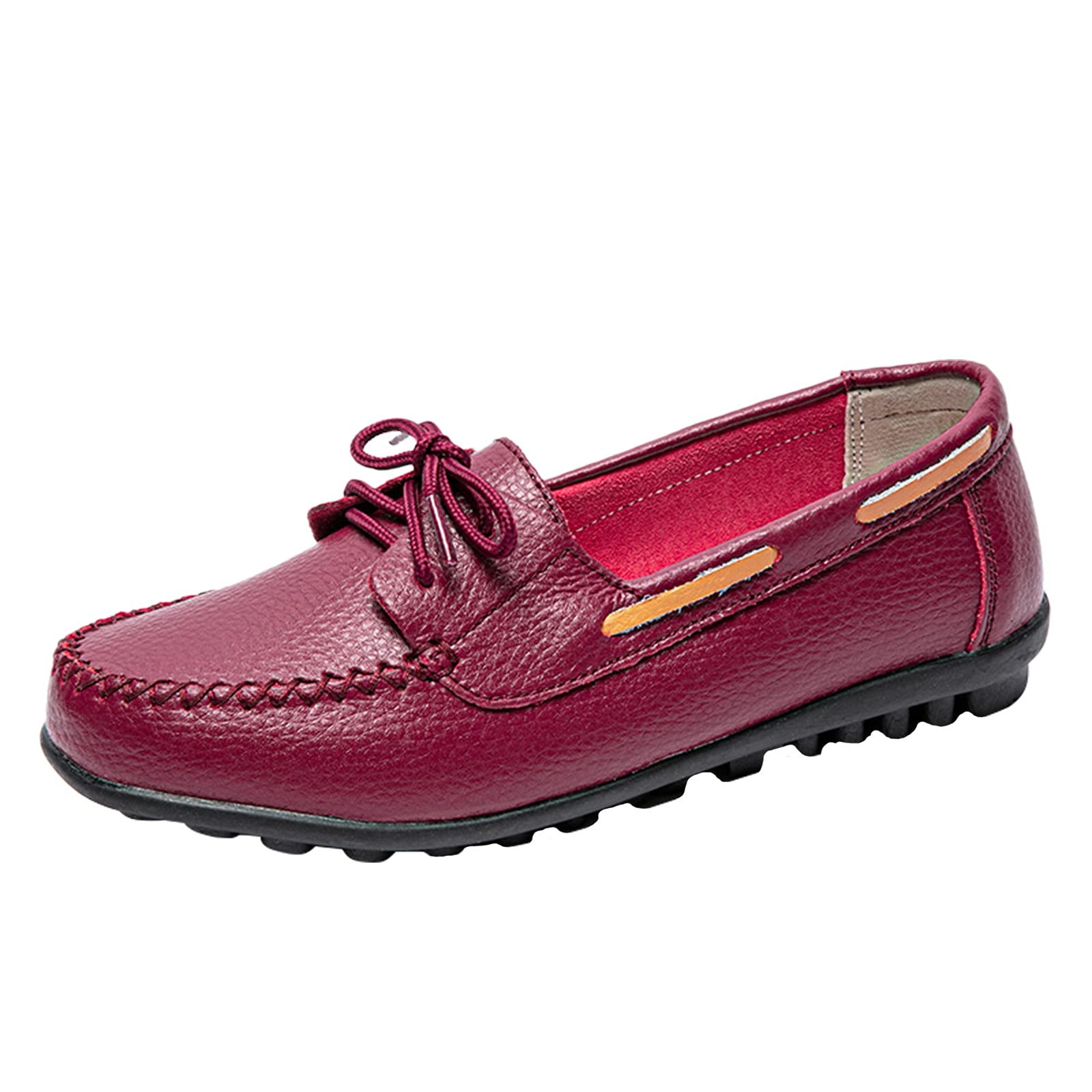 Women's Flat Lace-up Casual Shoes - Solid Color Comfortable Walking Shoes for Everyday Wear | Perfect for Work, Travel & Outdoor Activities