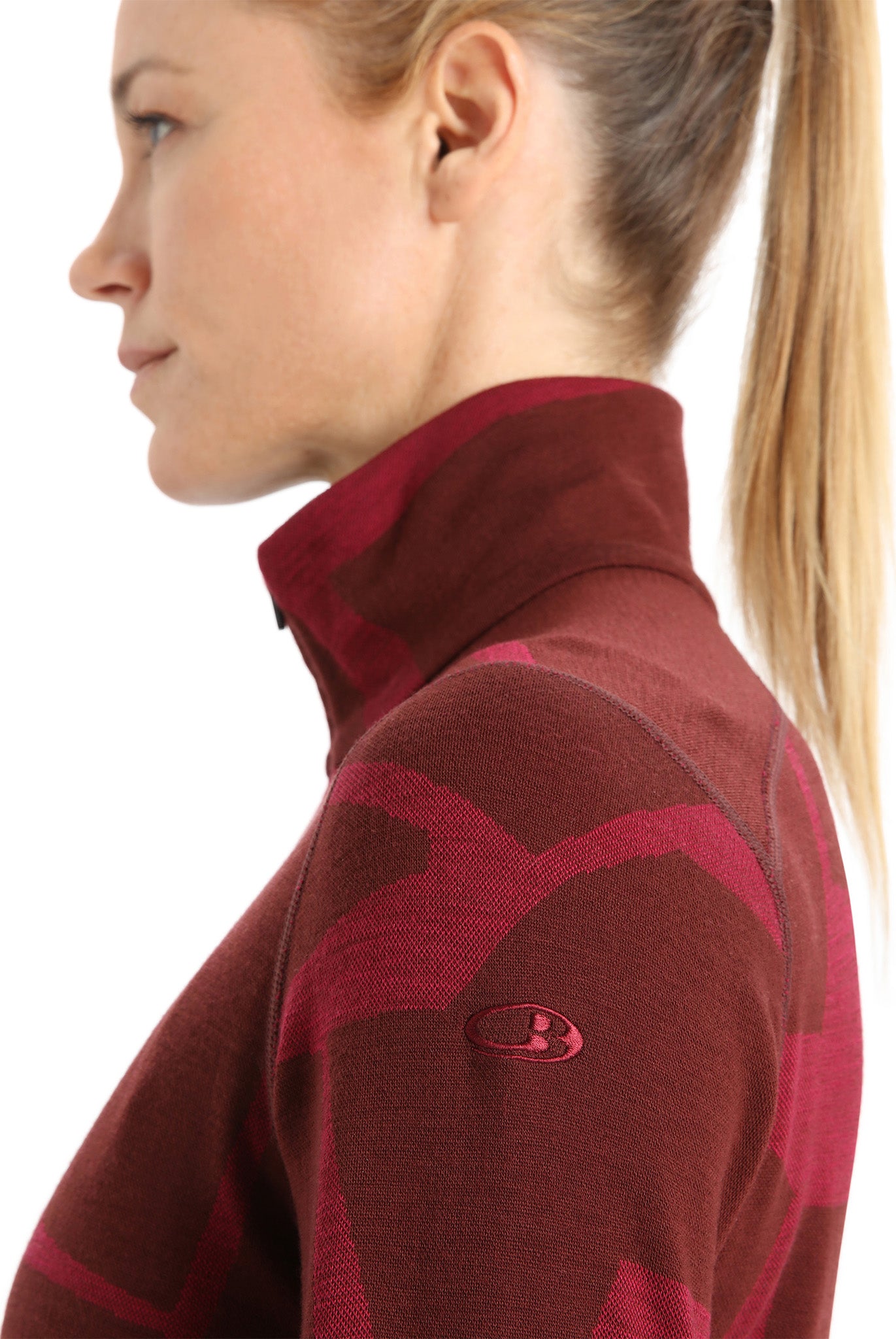 250 Vertex Fractured Landscapes Long Sleeve Half Zip Base Layer for Women - Thermal Underwear for Hiking, Skiing & Outdoor Activities