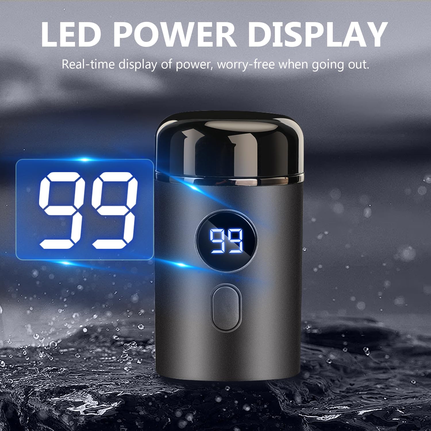 Unisex Mini Portable Electric Shaver - USB Rechargeable IPX7 Waterproof Travel Razor for Men & Women, Perfect for Car, Gym, and Business Trips (Grey)