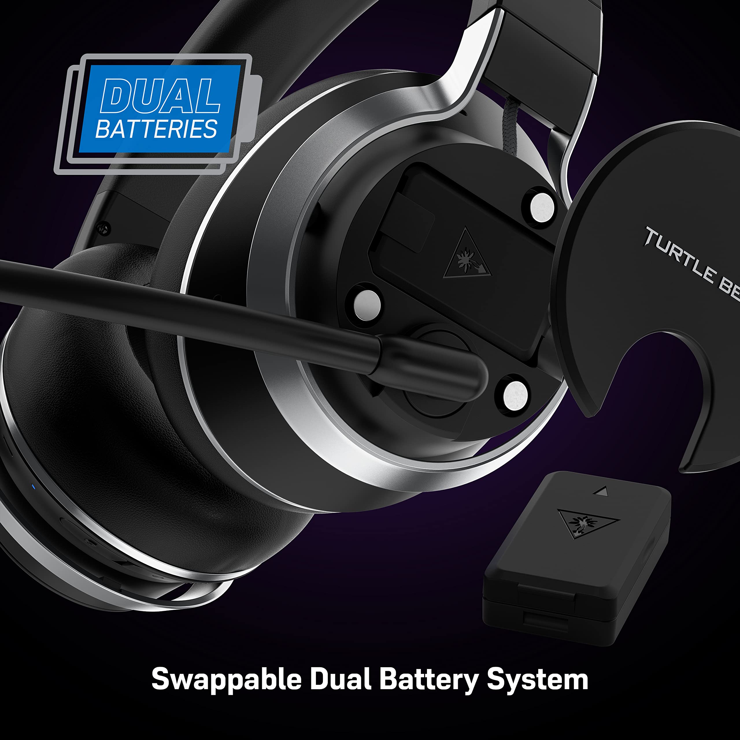 Turtle Beach Stealth Pro Wireless Noise-Cancelling Gaming Headset for PS5, PS4, PC, Mac, Nintendo Switch & Mobile - 50mm Speakers, Bluetooth, Dual Battery System - Black (Renewed) - Perfect for Competitive Gaming, Streaming & Long Play Sessions