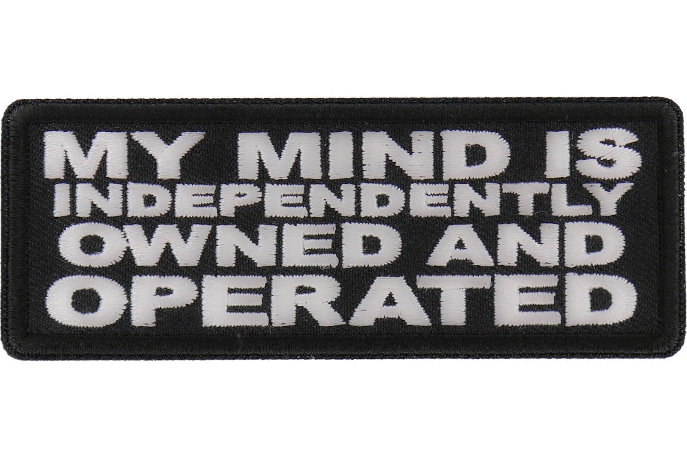 Independently Owned and Operated Patches - Custom Embroidered Iron-On Patches for DIY Crafts, Jackets & Backpacks - Perfect for Personalization, Gifts & Fashion Accessories