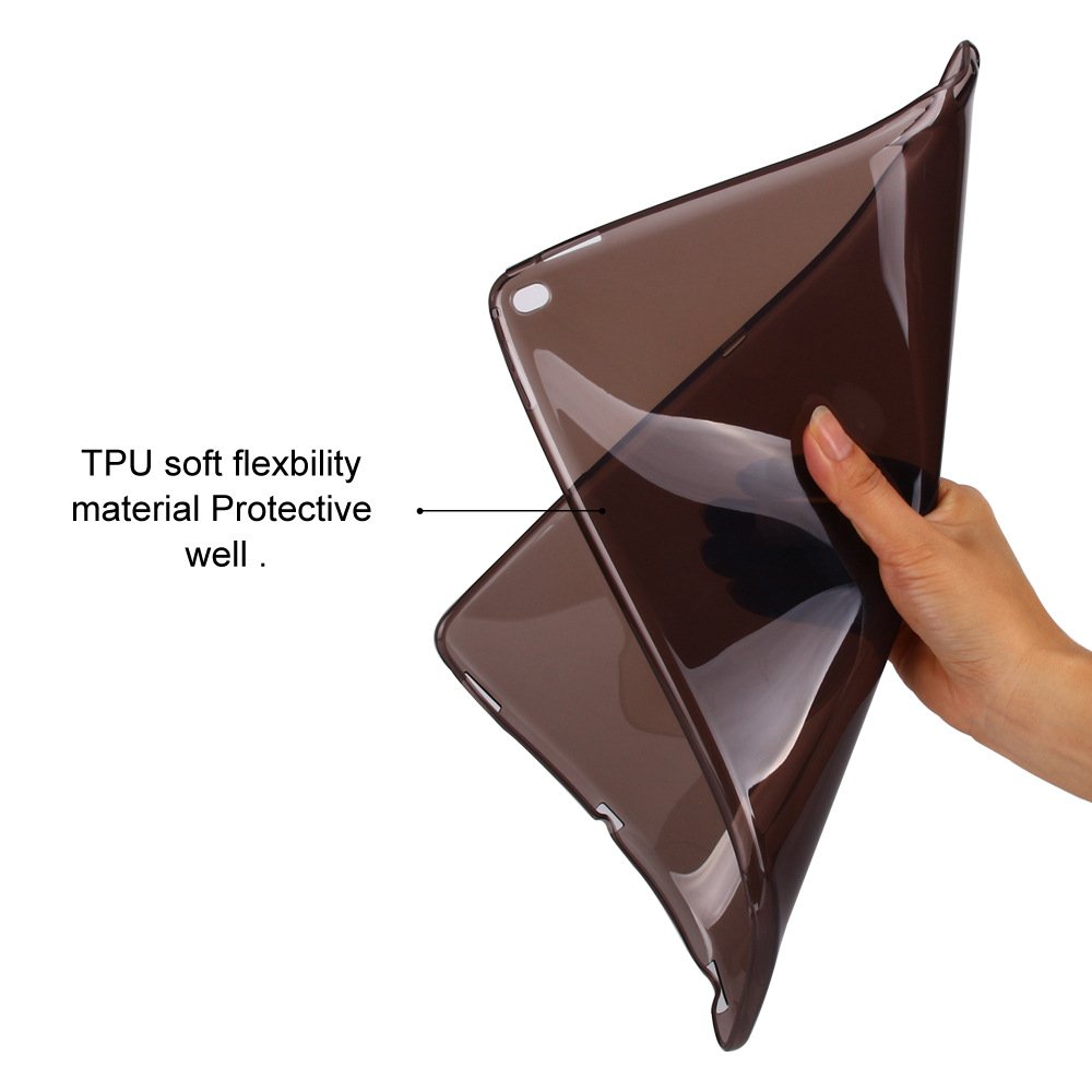 Premium Slim Clear Black TPU Case for iPad Air 1 (2013, 9.7-inch) - Shockproof Soft Silicone Protective Cover Compatible with Apple iPad Air 1st Gen A1474/A1475/A1476 (Not for iPad Air 2/3/4) - Perfect for Home, Office & Travel Protection