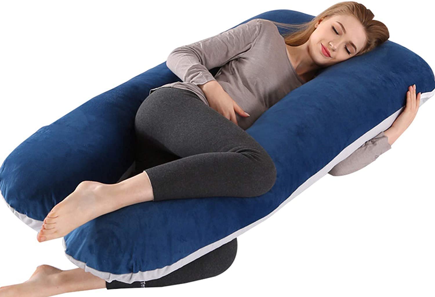 **LIANGJUANG U-Shaped Maternity Pillow for Pregnancy - Full Body Support Pillow for Side Sleeping, Back & Belly Support - Comfortable Pregnancy Pillow for Pregnant Women (Great for Sleeping, Nursing & Relaxation)**