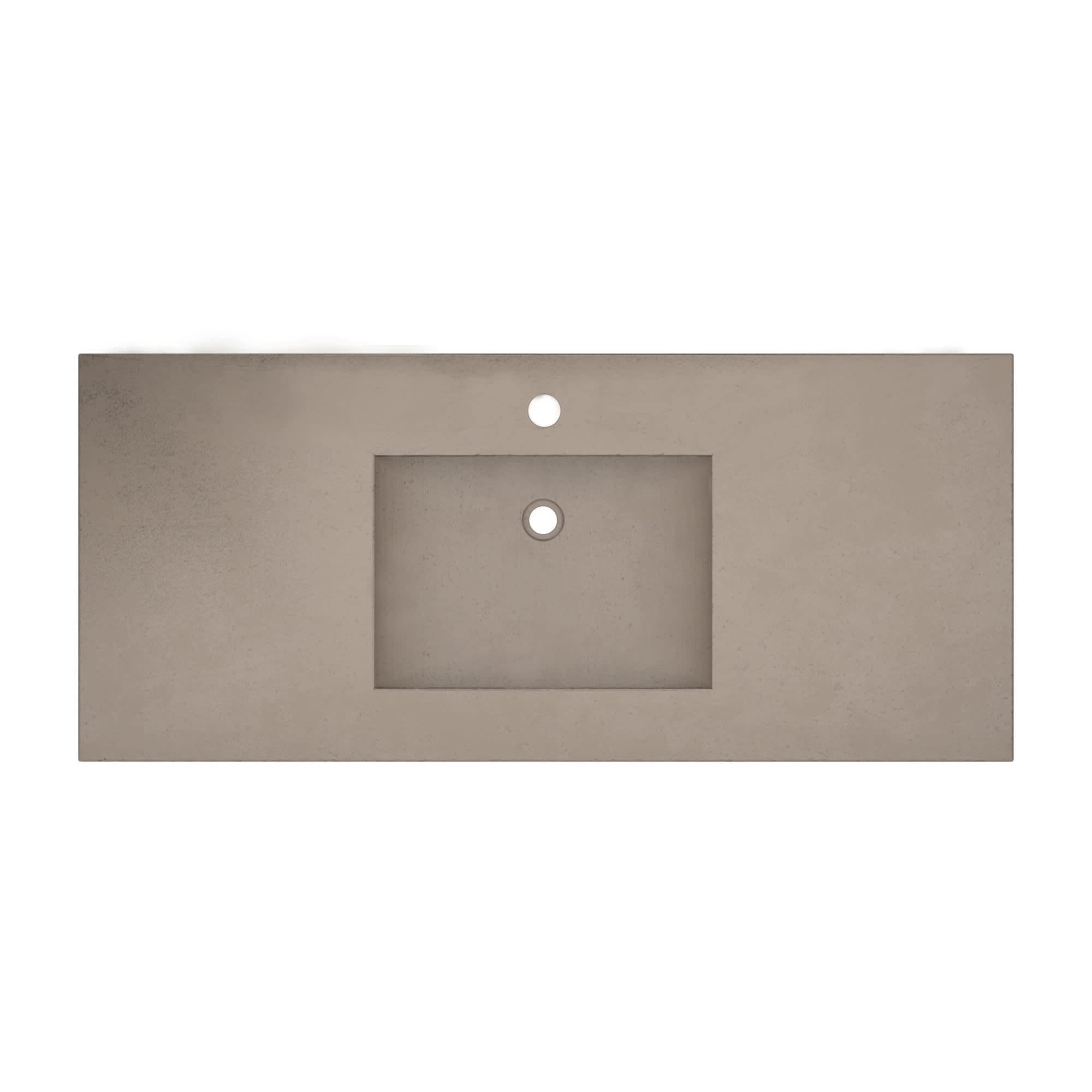 Slate Finish Palomar Vanity Top with Integrated Bathroom Sink - Single Faucet Hole Design for Modern Bathroom Renovation | Perfect for Master Bath, Guest Bath & Powder Room Makeovers