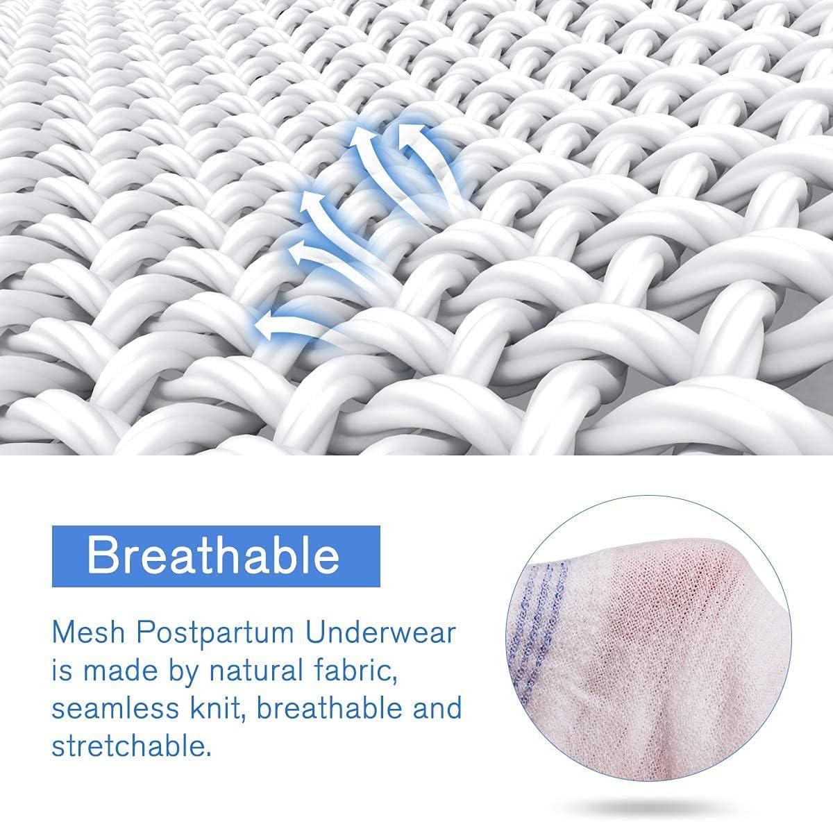 Postpartum Disposable Mesh Underwear for Women - Soft & Breathable C-Section Recovery Panties - Hospital Grade Maternity Underwear for Comfort After Delivery | Perfect for Post-Surgery Care & New Mom Comfort