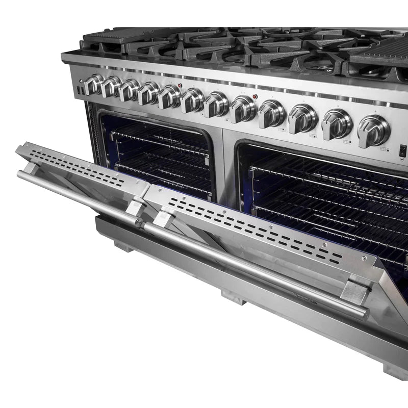 60 Inch Capriasca Gas Range with 10 Burners & 200,000 BTUs - Professional Stainless Steel Commercial Stove for Restaurants, Catering & Home Kitchens - Model FFSGS6260