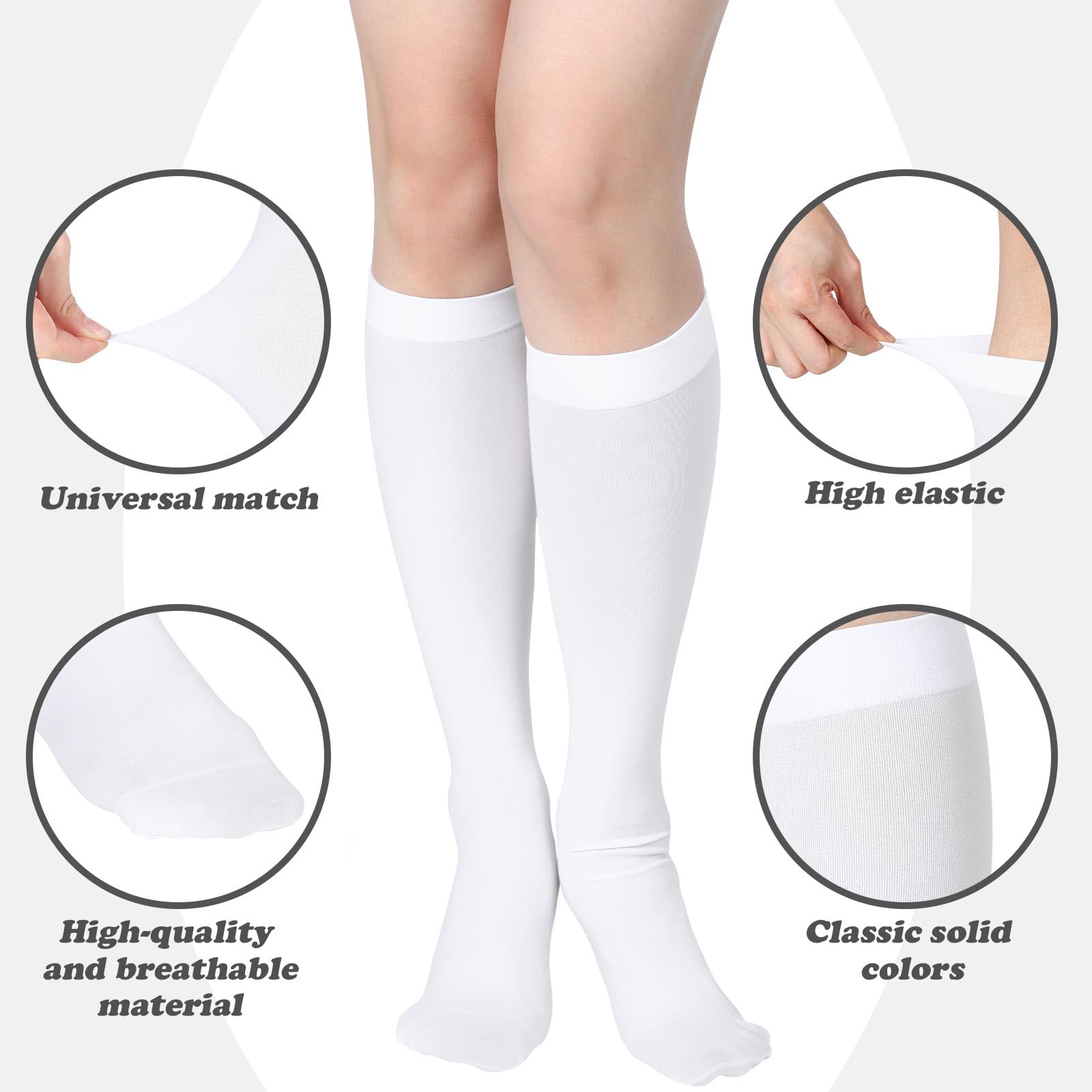 SATINIOR Women's Knee High Boot Socks - Halloween Cosplay Stockings for Girls - Warm Winter Socks for Party, Festival, Christmas & Daily Wear