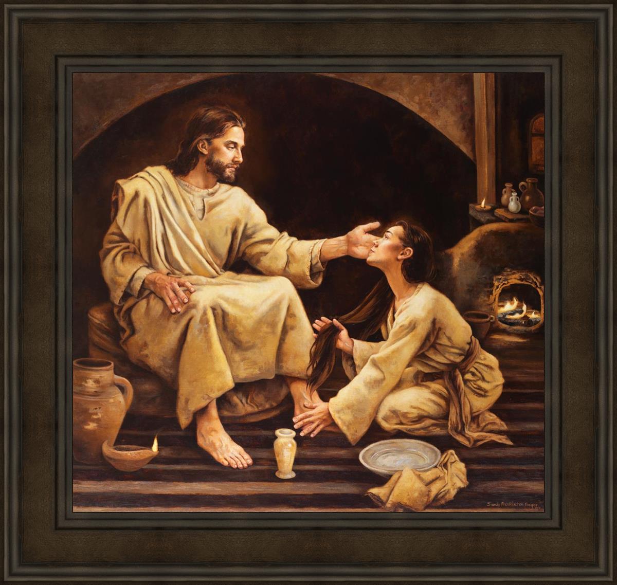 Because He First Loved Us - Inspirational Christian Wall Art Decor for Home, Church & Office - Perfect for Gifts, Bible Study & Faith-Based Spaces