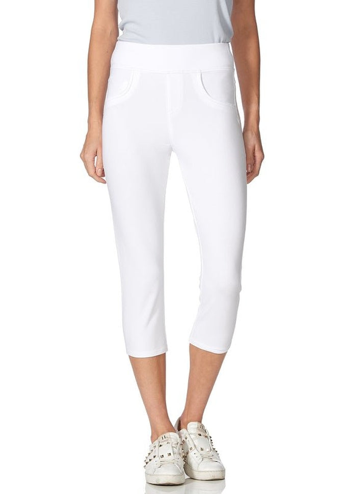 HUE Game Changing Hi Rise Capri Legging - High Waist Yoga Pants for Women, Tummy Control Workout Leggings - Perfect for Yoga, Running, Gym & Lounge Wear